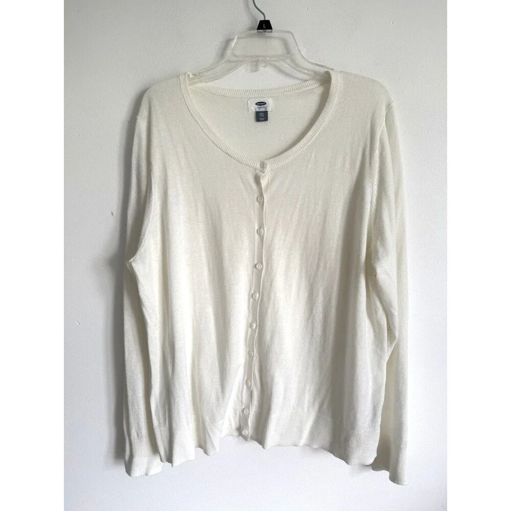 Old Navy Cardigan Sweater Womens Size XXL Off White Button Front Ivory NWOT - Picture 8 of 8